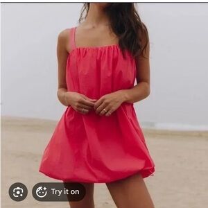 Daily Drills hot pink bubble dress Small